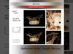 เฟอร์นิเจอร์แอคริลิกใส อ่างอาบน้ําแอคริลิก สําหรับลักษณะที่ทันสมัยและอย่างน้อย