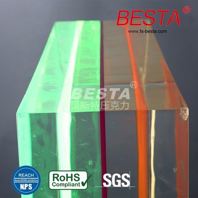 PMMA Plexiglass Double Layer Acrylic Sheet สําหรับสถานที่ทํางานสํานักงาน